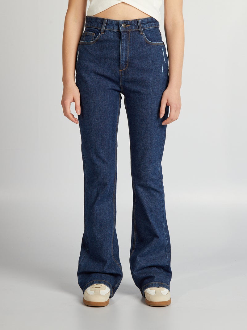 Jean flare/bootcut à taille haute Bleu brut - Kiabi