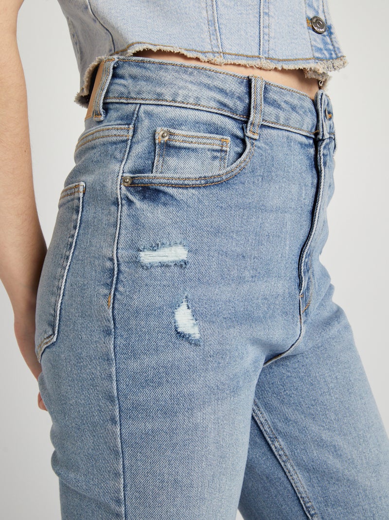 Jean flare/bootcut à taille haute Bleu - Kiabi