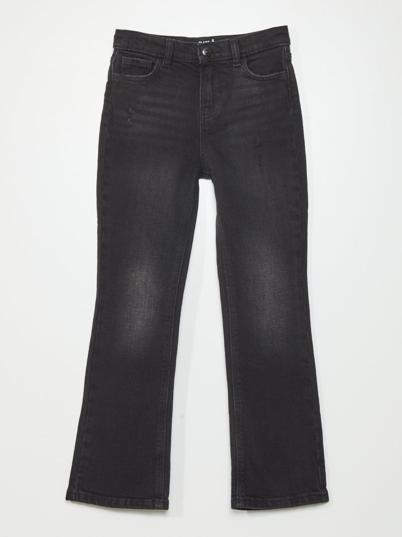 Jean flare/bootcut à taille haute Noir - Kiabi
