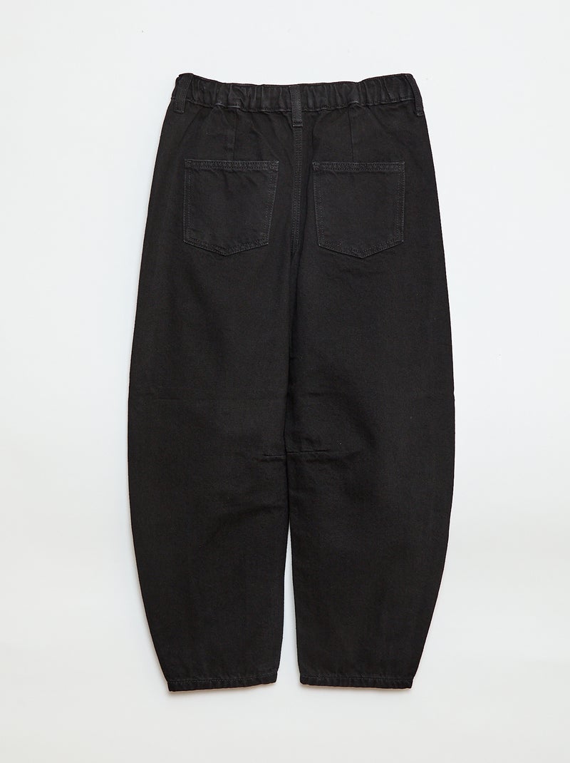 Jean forme balloon Noir - Kiabi