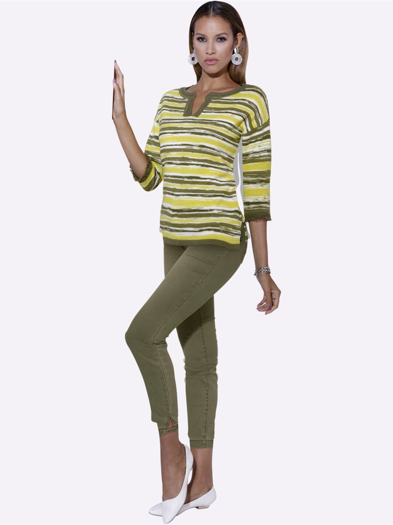 Jean Forme Courte Tendance - Taille Standard - Helline Vert olive - Kiabi