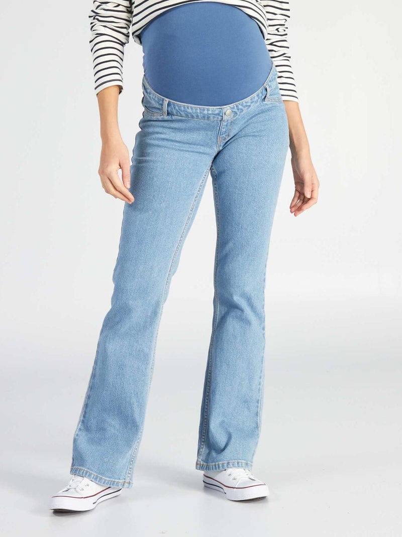 Jean grossesse coupe flare Bleu clair - Kiabi