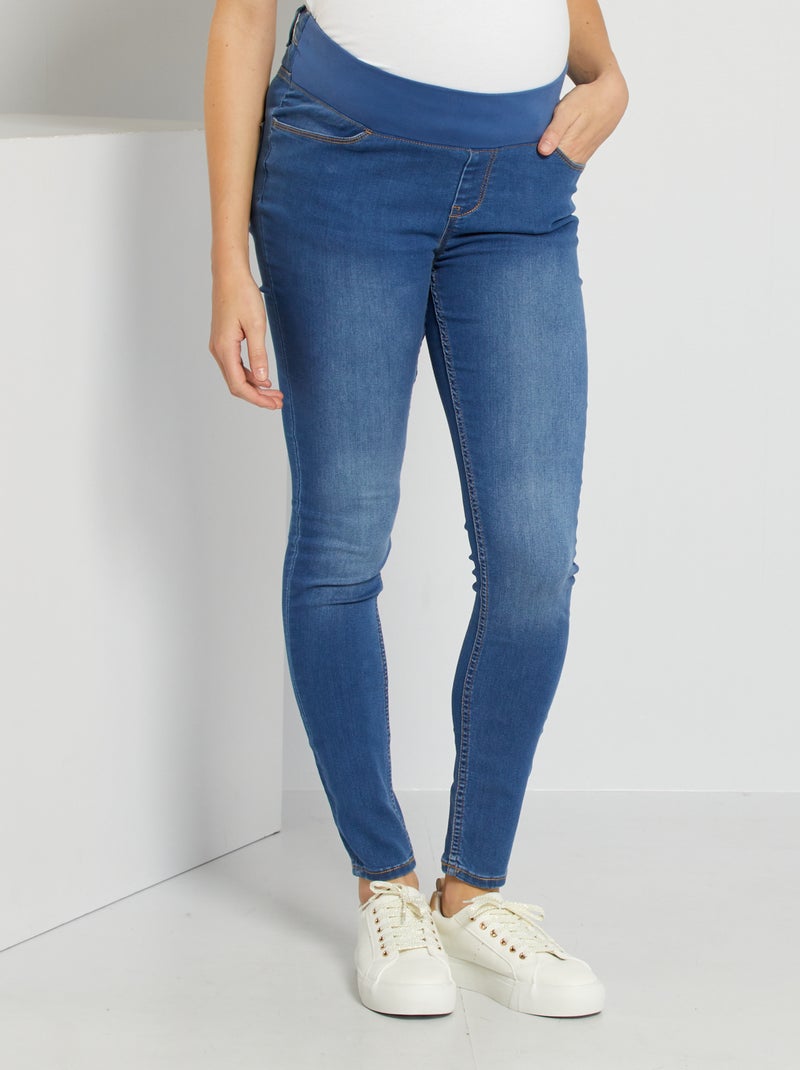 Jean grossesse super skinny bandeau bas stone - Kiabi