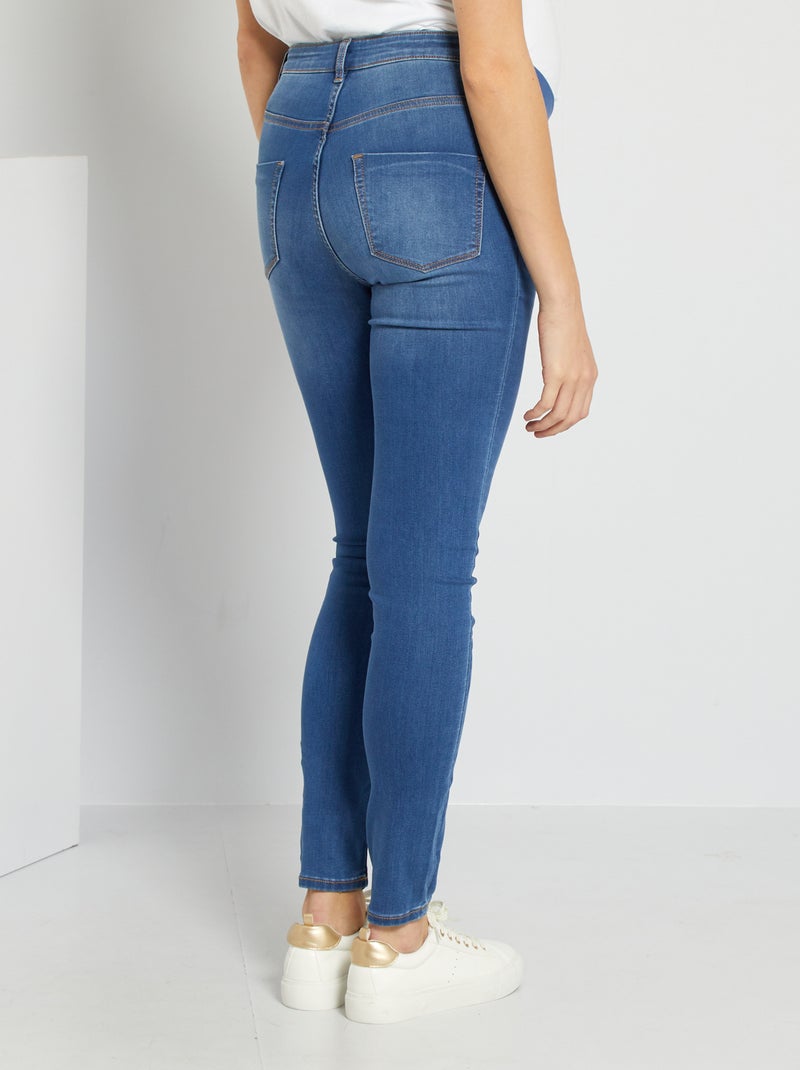 Jean grossesse super skinny bandeau bas stone - Kiabi