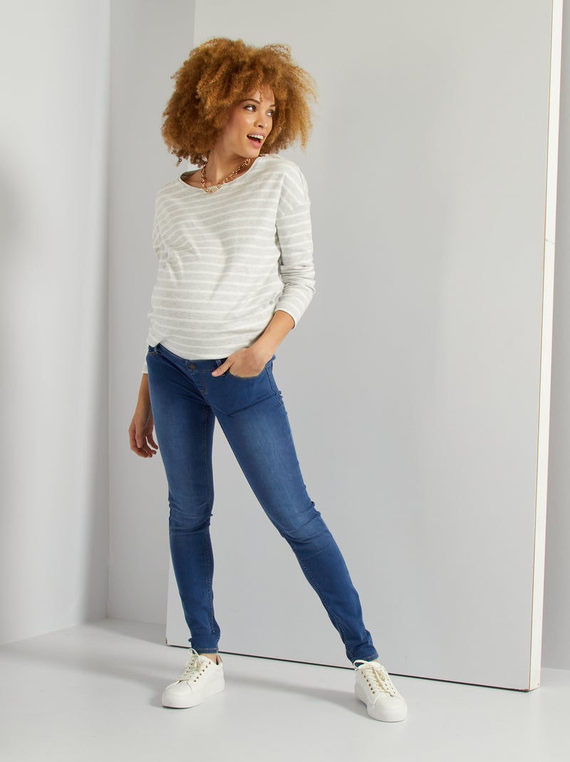 Jean grossesse super skinny L32 bleu stone - Kiabi