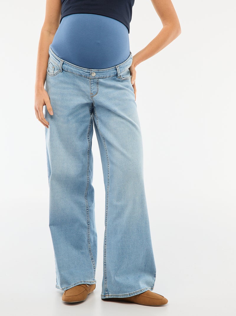 Jean grossesse wide leg Bleu - Kiabi