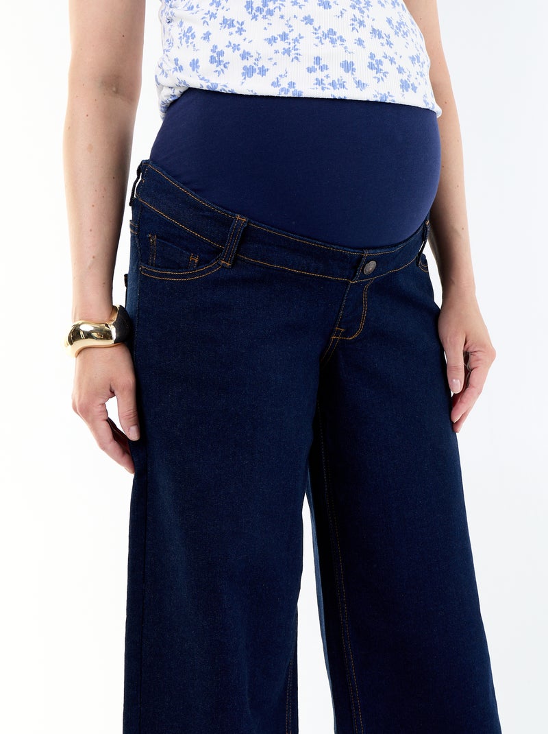 Jean grossesse wide leg Bleu - Kiabi
