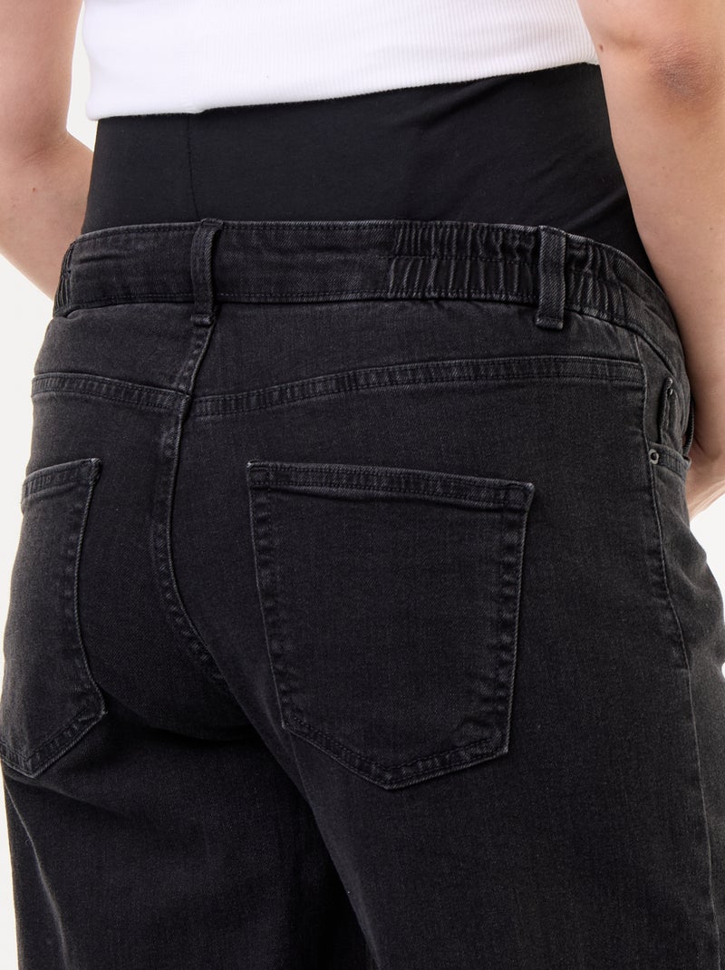 Jean grossesse wide leg Noir - Kiabi