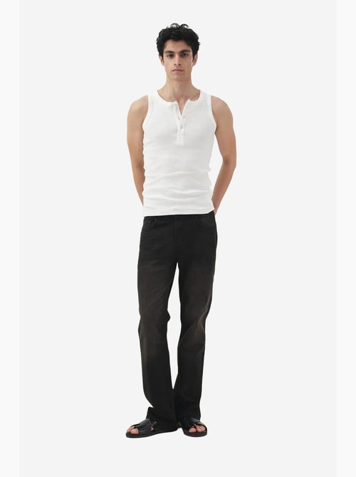 Jean homme à taille mi-haute et jambe droite giesto - Kiabi Jean homme à taille mi-haute et jambe droite giesto - Kiabi