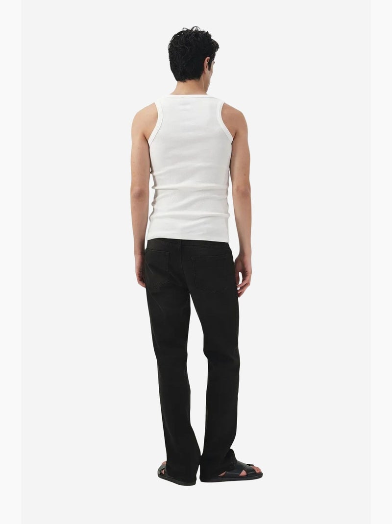 Jean homme à taille mi-haute et jambe droite giesto Noir - Kiabi