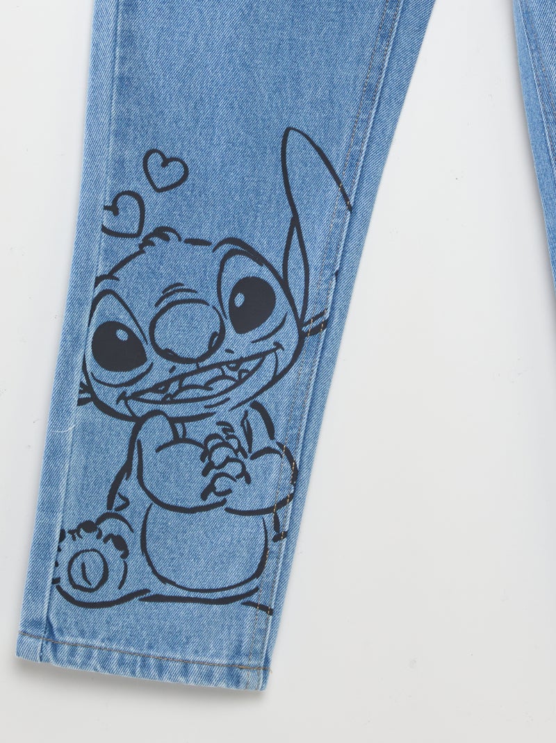 Jean imprimé 'Stitch' Bleu - Kiabi