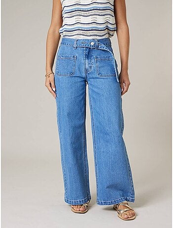 Jean kami femme wide leg taille haute 'deeluxe'