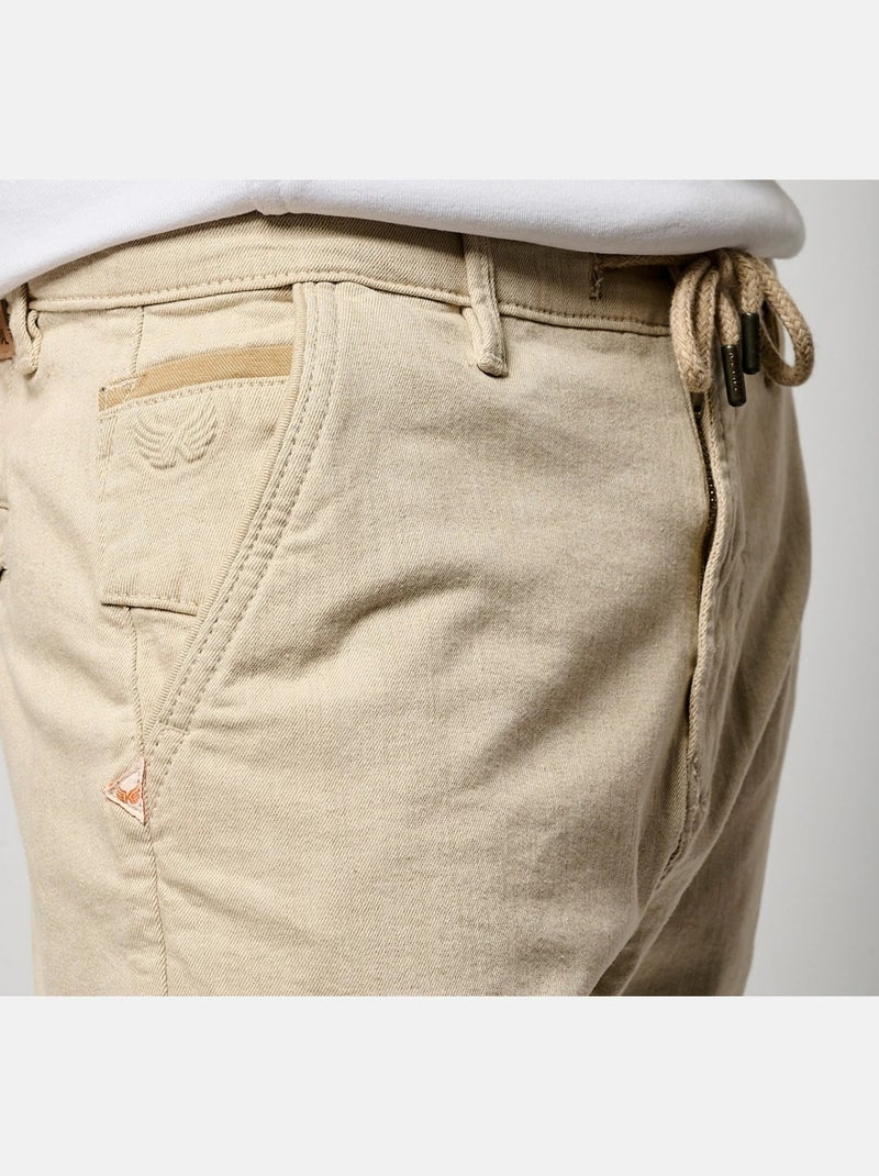 Jean Kaporal taille élastique Beige - Kiabi