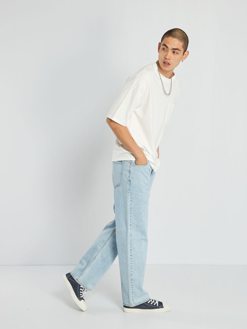 Jean large à 5 poches Bleu - Kiabi