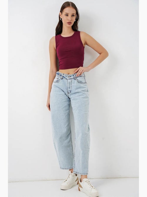 Jean large à taille haute bdart - Kiabi