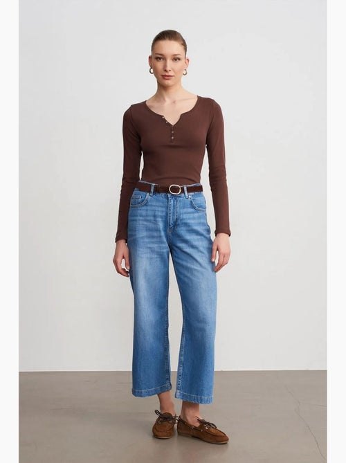 Jean large à taille haute dilvin - Kiabi Jean large à taille haute dilvin - Kiabi