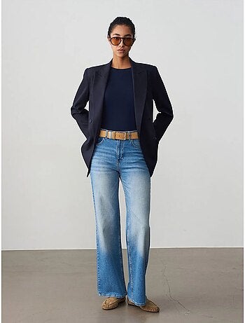 Jean large à taille haute dilvin