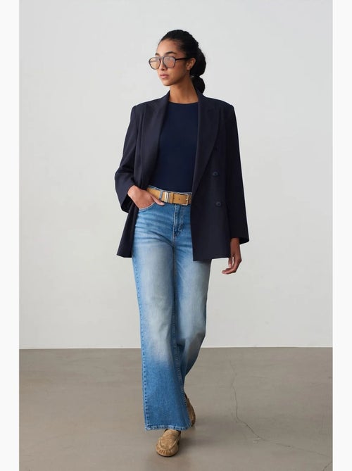 Jean large à taille haute dilvin - Kiabi Jean large à taille haute dilvin - Kiabi