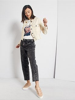 Jean large à taille haute - Kiabi