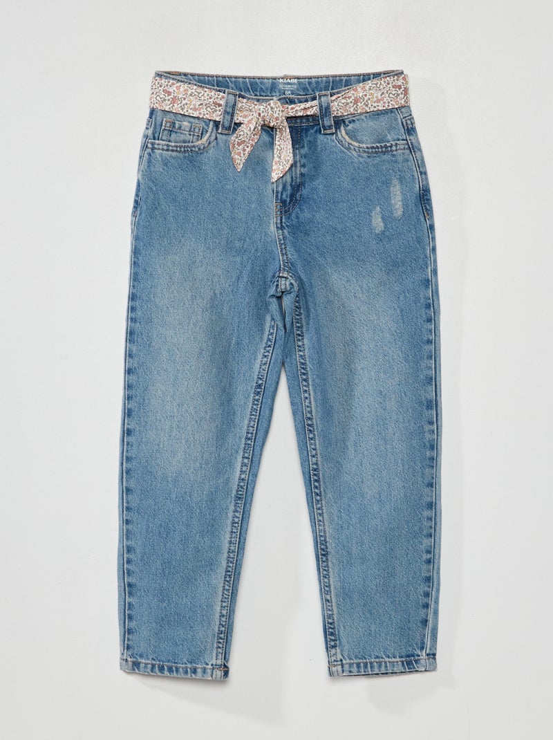 Jean Street One Femme - Coupe Décontractée, Taille Moyenne, Bleu Délavé Foncé