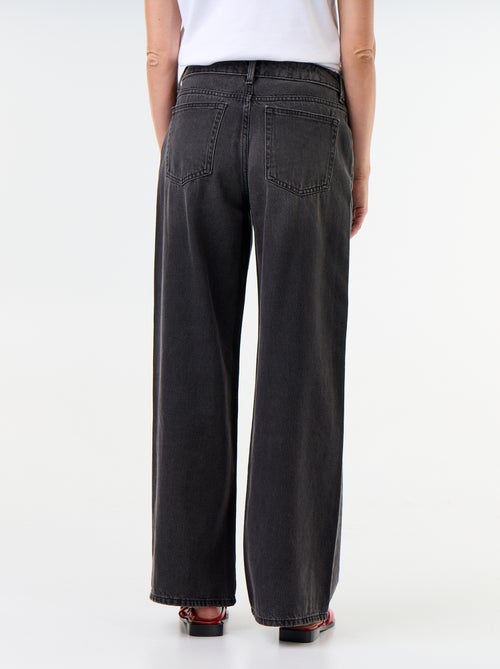 Jean large avec ceinture fantaisie - Kiabi