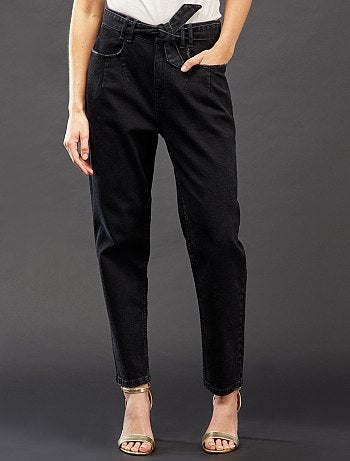 Jean large avec ceinture - Kiabi