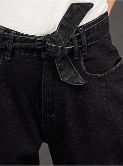 Jean large avec ceinture - Kiabi