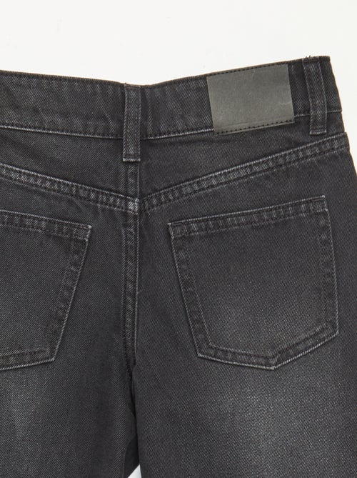 Jean large avec flocons à strass - Kiabi