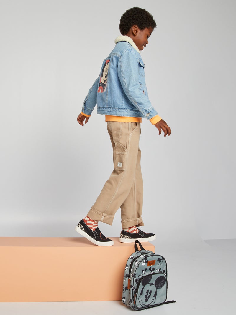 Jean large avec taille ajustable Beige - Kiabi