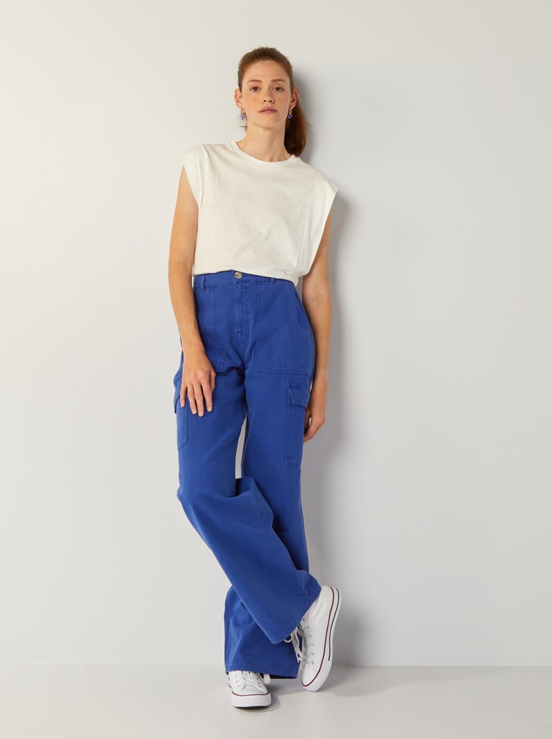 Jean large bleu - Kiabi