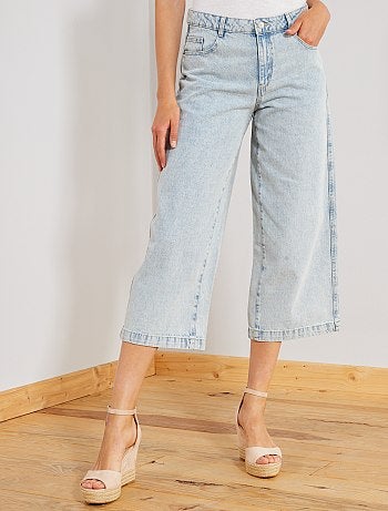 Jean large coupe cropped - Kiabi