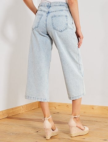 Jean large coupe cropped - Kiabi