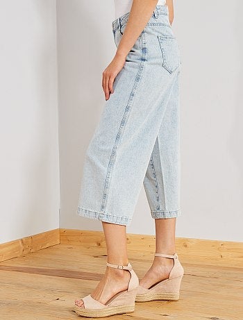 Jean large coupe cropped - Kiabi
