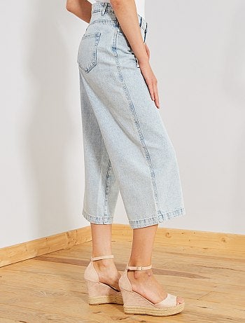 Jean large coupe cropped - Kiabi