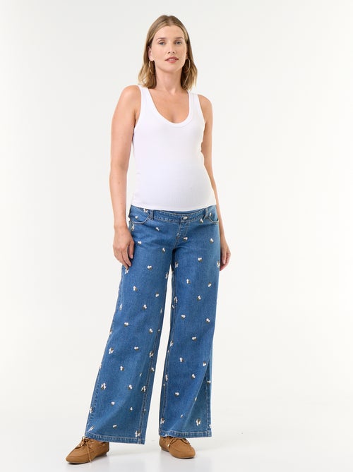 Jean large de maternité avec motif - Kiabi Jean large de maternité avec motif - Kiabi