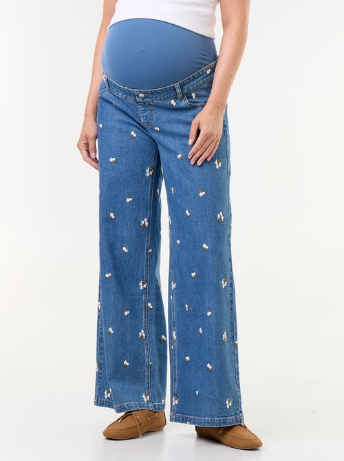 Jean large de maternité avec motif - Kiabi Jean large de maternité avec motif - Kiabi