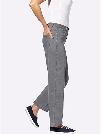 Jean large décontracté avec 4 poches et fermeture à glissière - taille standard - moda vilona
