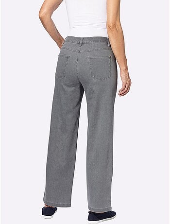 Jean large décontracté avec 4 poches et fermeture à glissière - taille standard - moda vilona