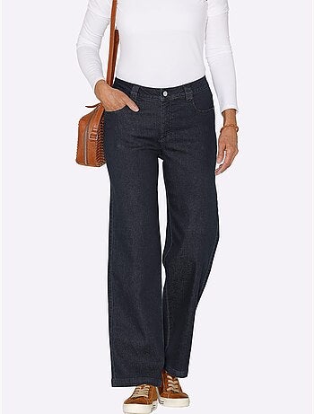 Jean large décontracté avec 4 poches et fermeture à glissière - taille standard - moda vilona