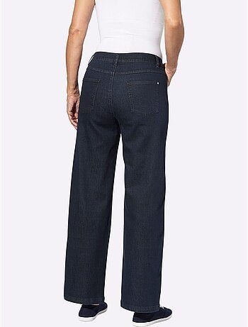 Jean large décontracté avec 4 poches et fermeture à glissière - taille standard - moda vilona