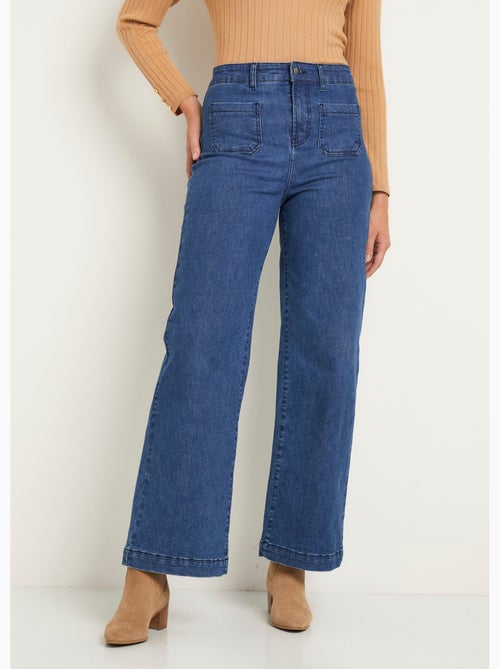 Jean large denim extra extensible 4 poches - Afibel - Kiabi