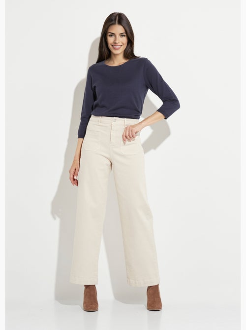 Jean large denim extra extensible 4 poches - Afibel - Kiabi
