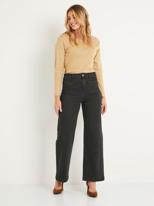 Jean large denim extra extensible 4 poches - Afibel - Kiabi