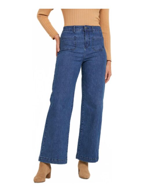 Jean large denim extra extensible 4 poches - Kiabi