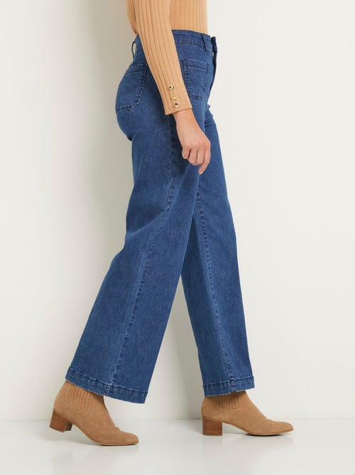 Jean large denim extra extensible 4 poches - Kiabi