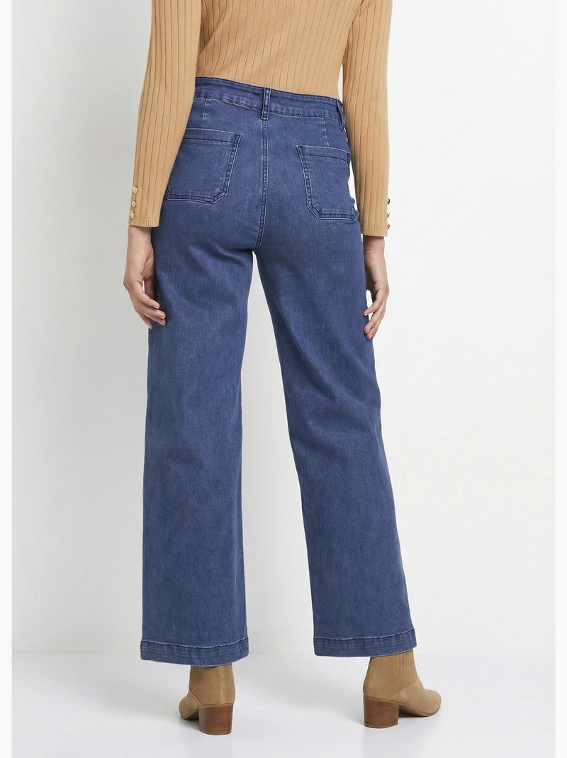 Jean large denim stretch - afibel Bleu stone - Kiabi