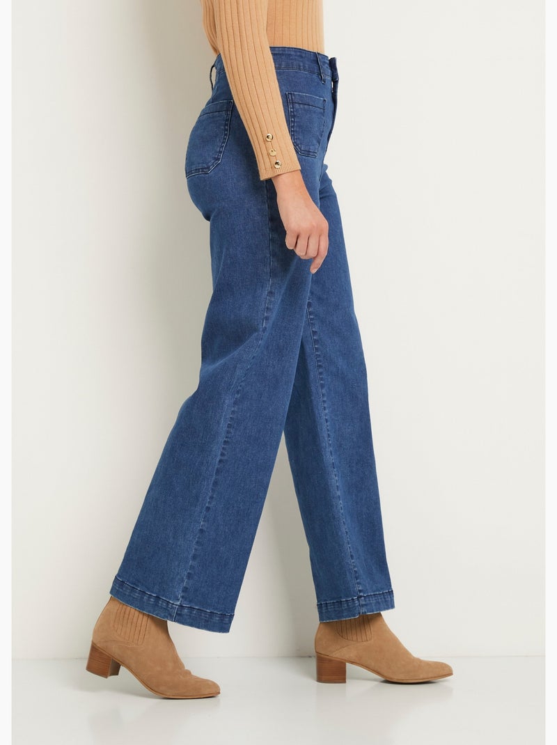 Jean large denim stretch - afibel Bleu stone - Kiabi