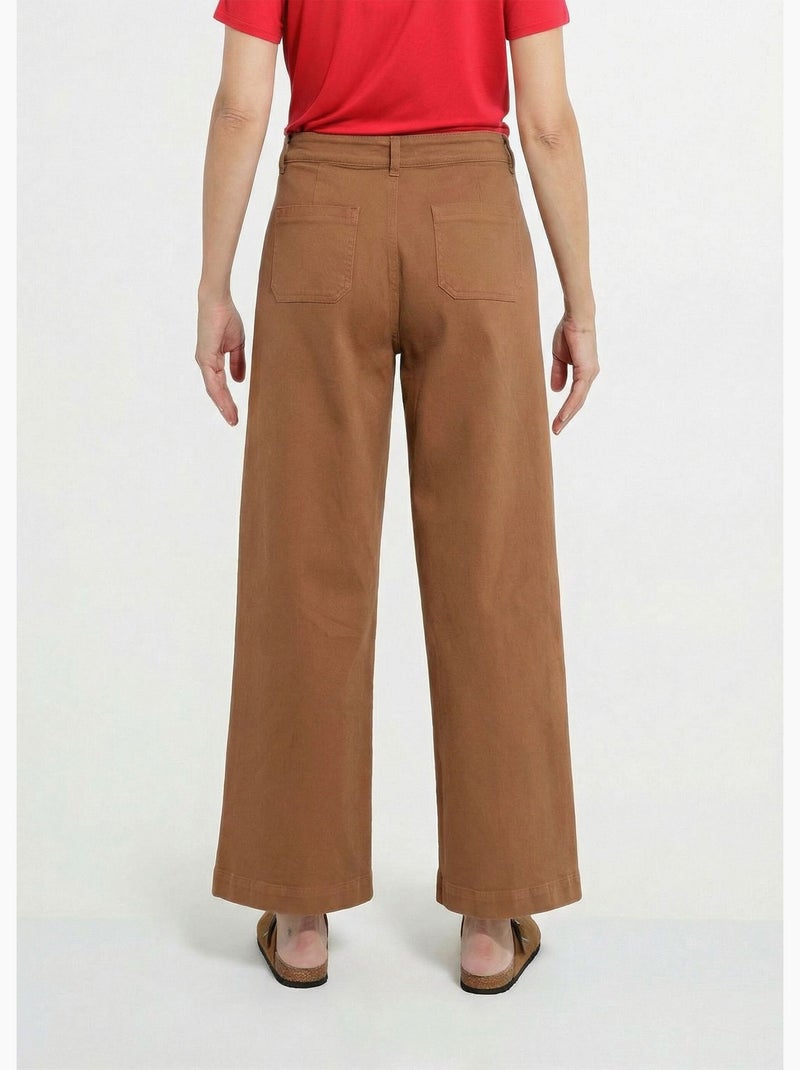 Jean large denim stretch - afibel Marron noisette - Kiabi