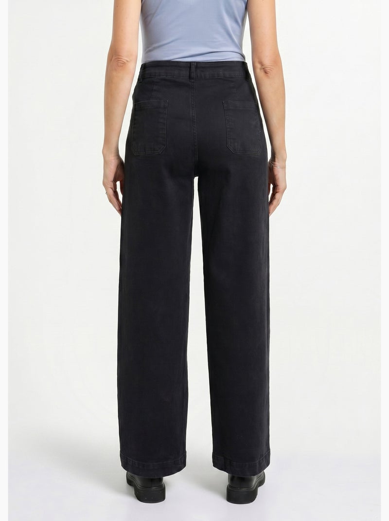 Jean large denim stretch - afibel Noir - Kiabi