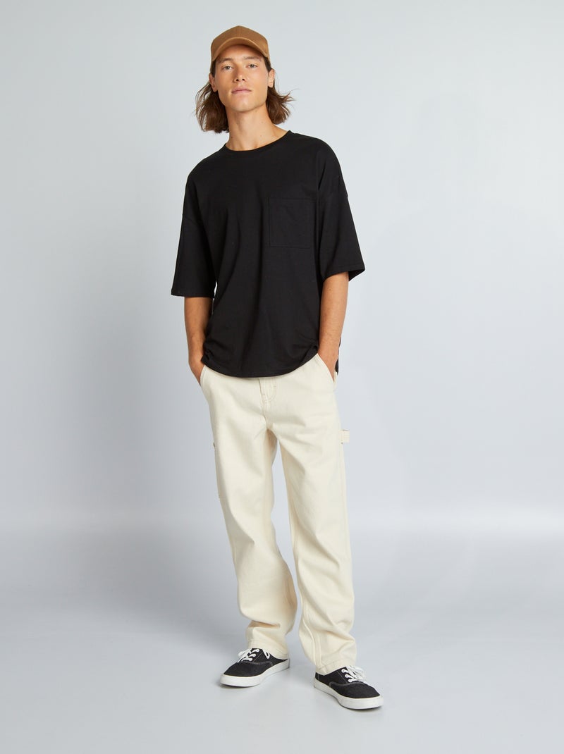Jean large Ecru - Kiabi